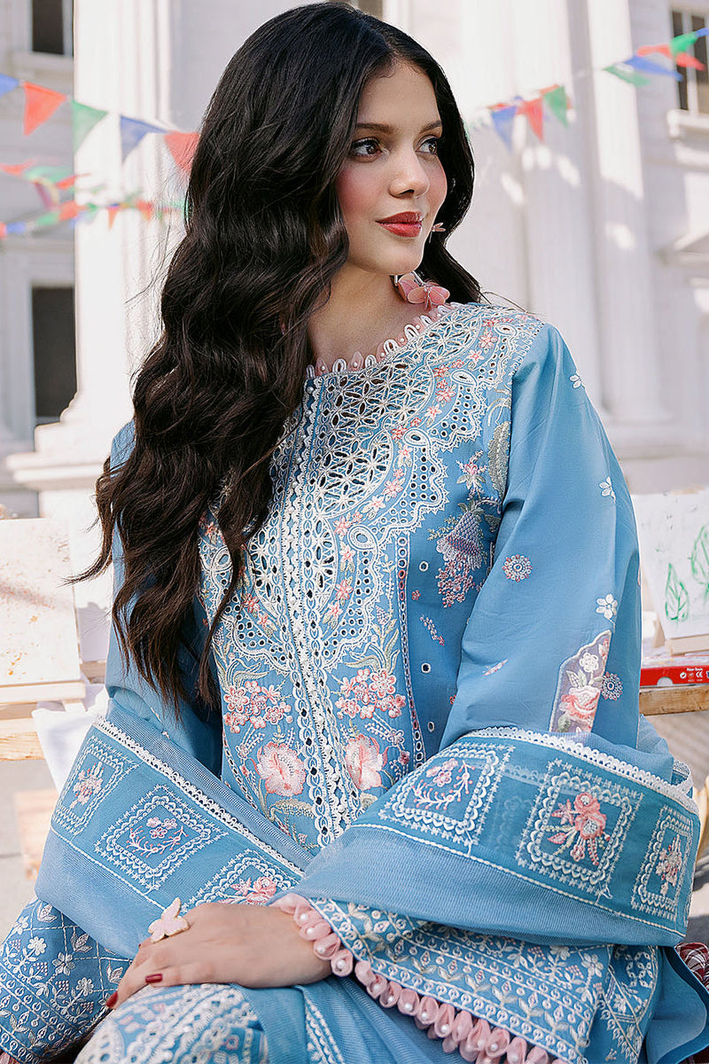 JAMZIN - 3PC LAWN CHIKEN KARI EMBROIDERED JA-45