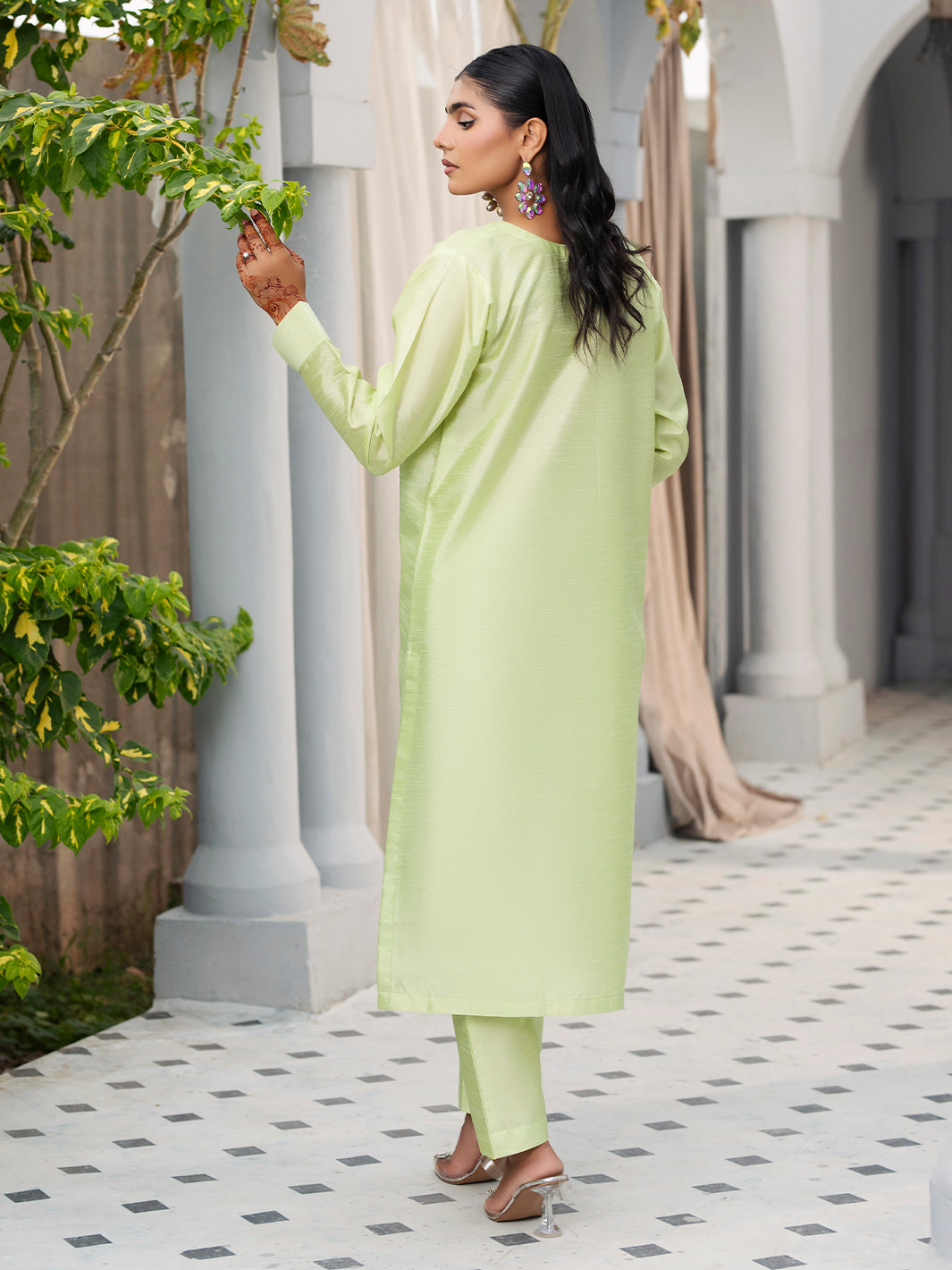 2 Piece Ready To Wear Indian Raw Silk Suit