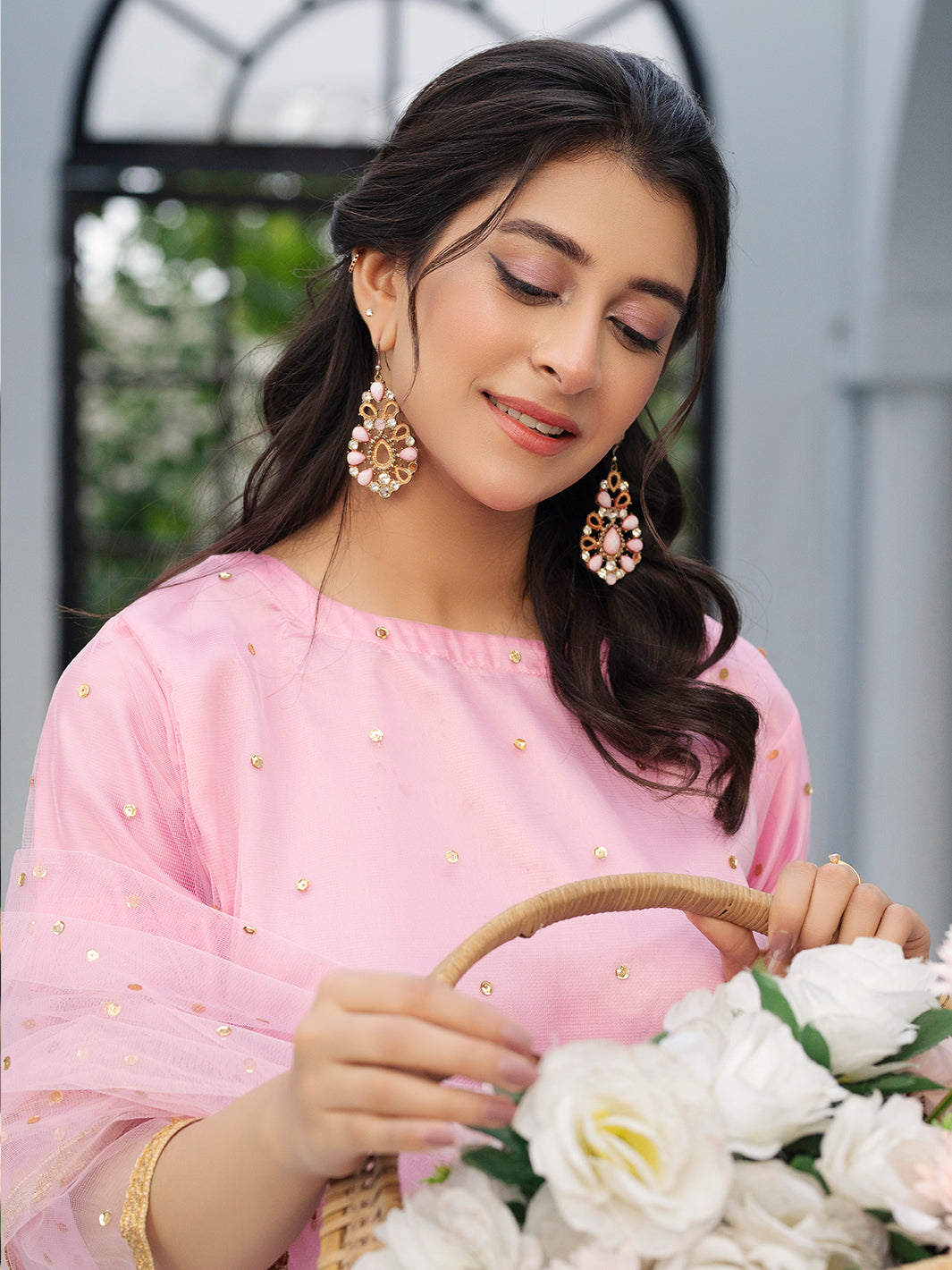 3 Piece Baby Pink Semi Formal Suit