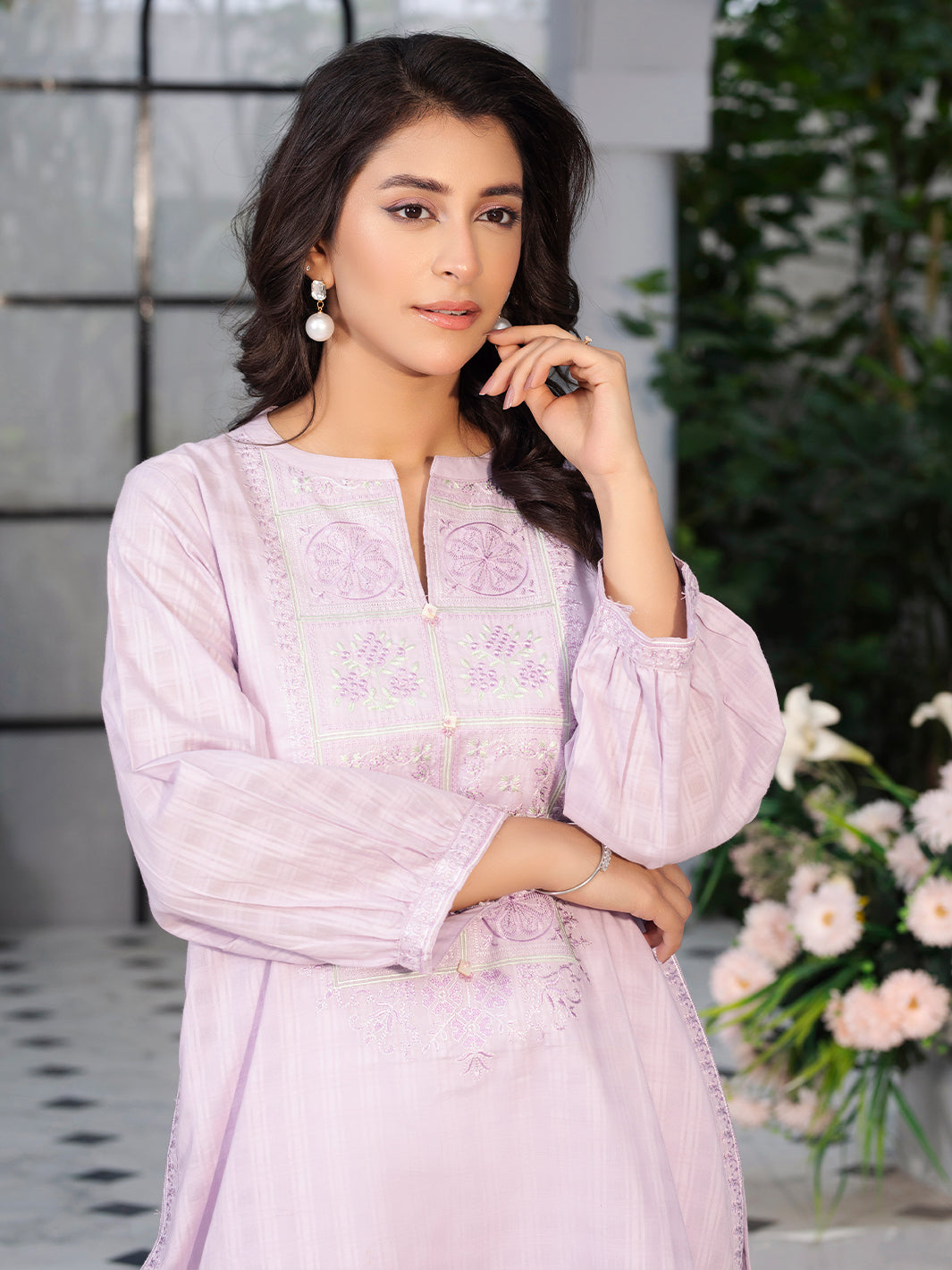 2 Piece Ready To Wear Embroidered Cotton Suit