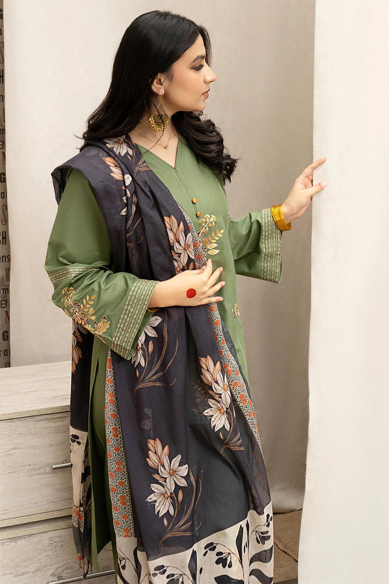URGE - 3PC DHANAK EMBROIDERED JA-114
