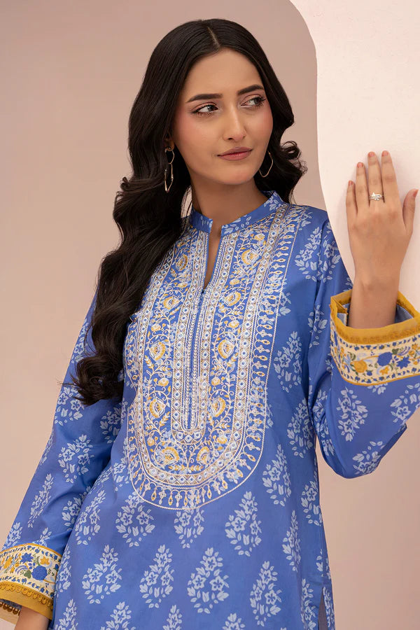 Embroidered Shirt Shalwar Blue - 0485 - Zellbury