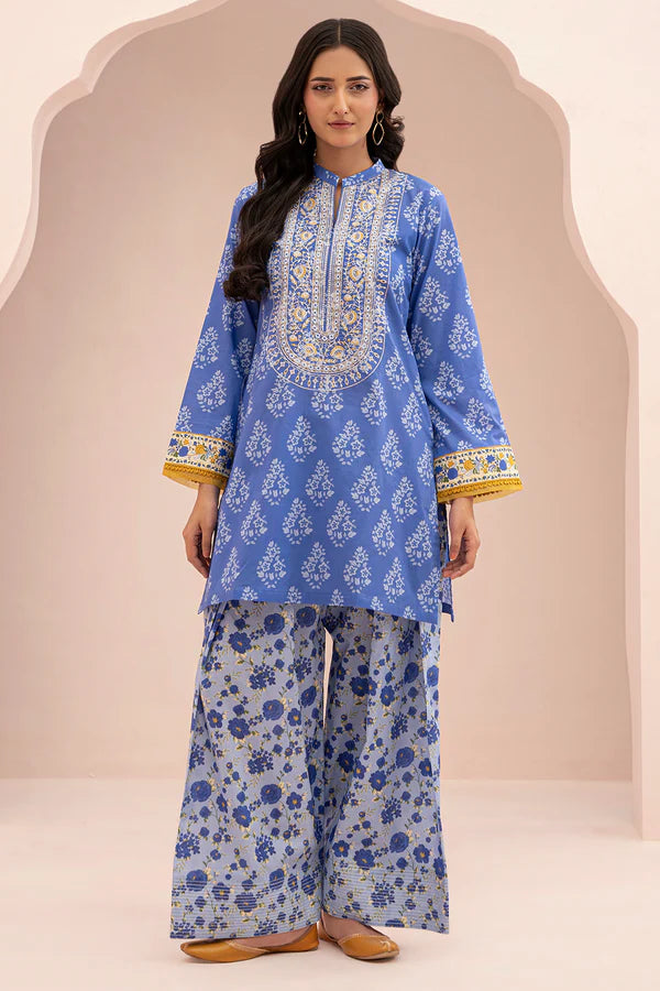 Embroidered Shirt Shalwar Blue - 0485 - Zellbury