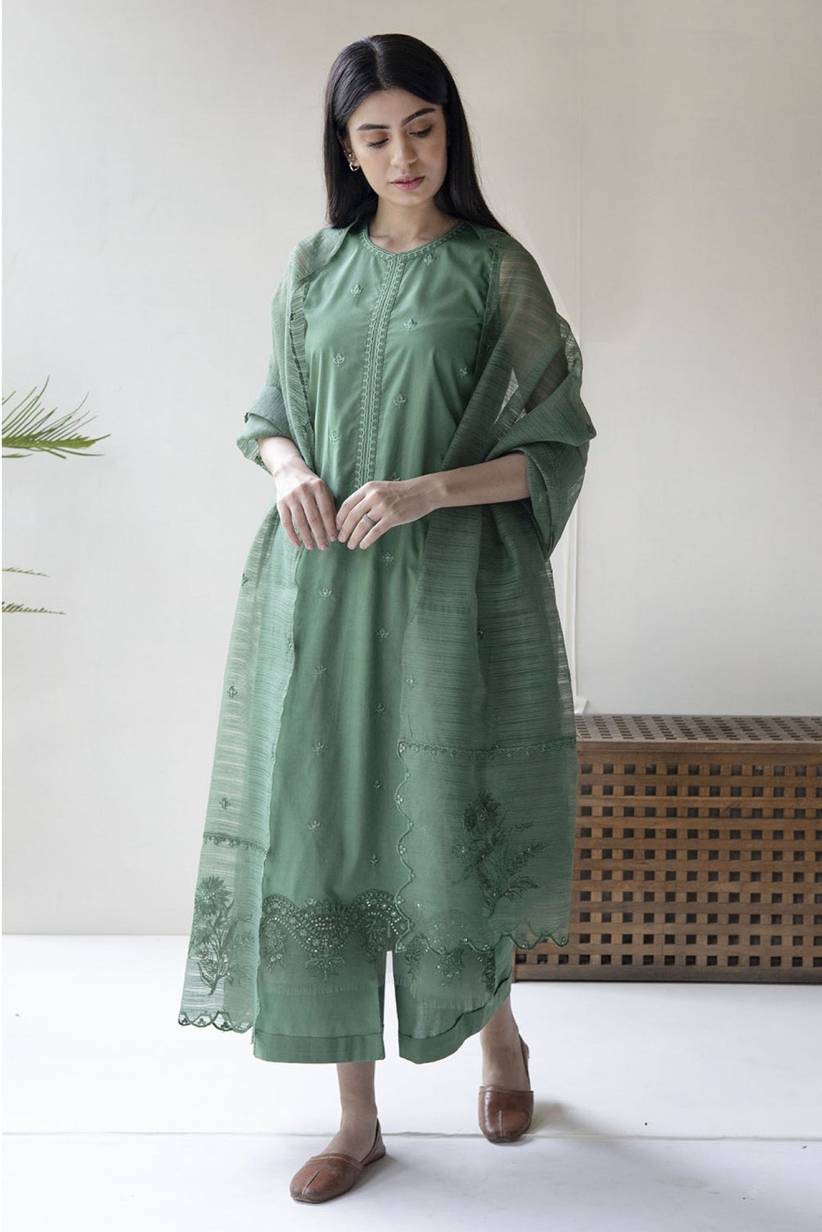 DYOT - 3PC CAMBRIC EMBROIDERED JA-07