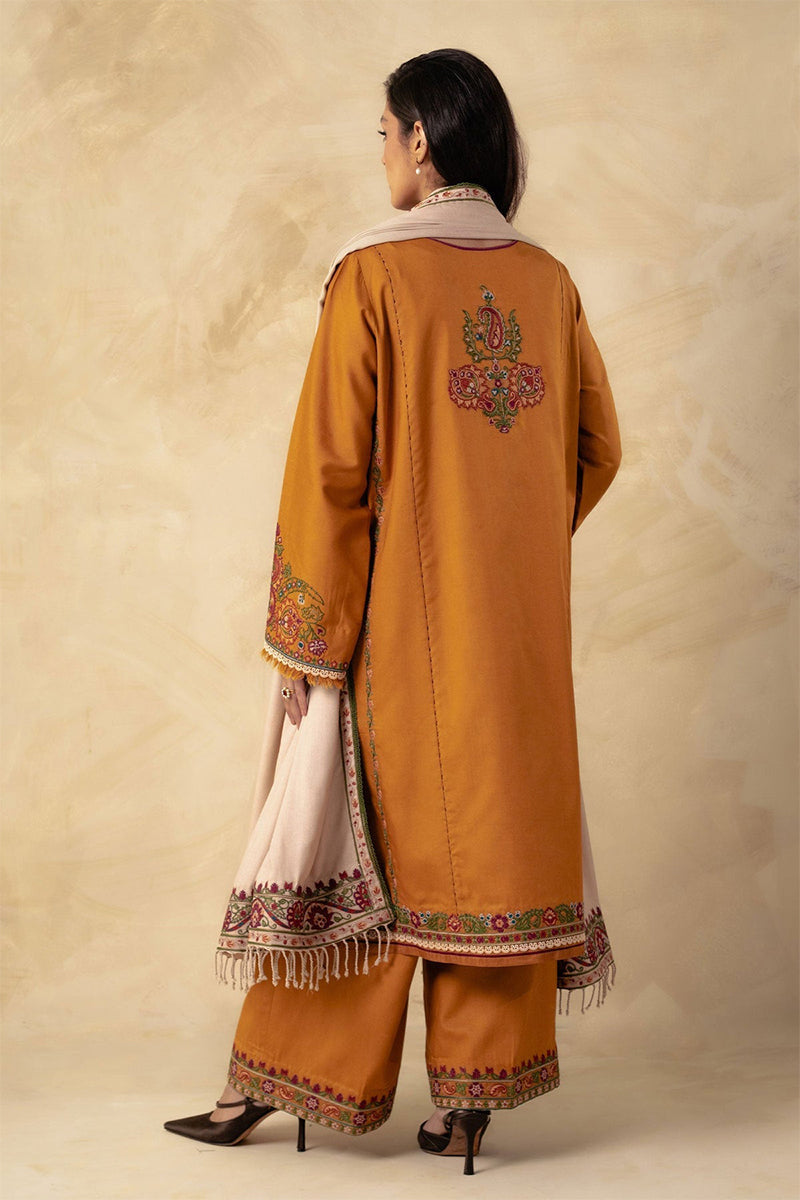 ZARA SHAHJAHAN - 3PC DHANAK EMBROIDERED JA-78M