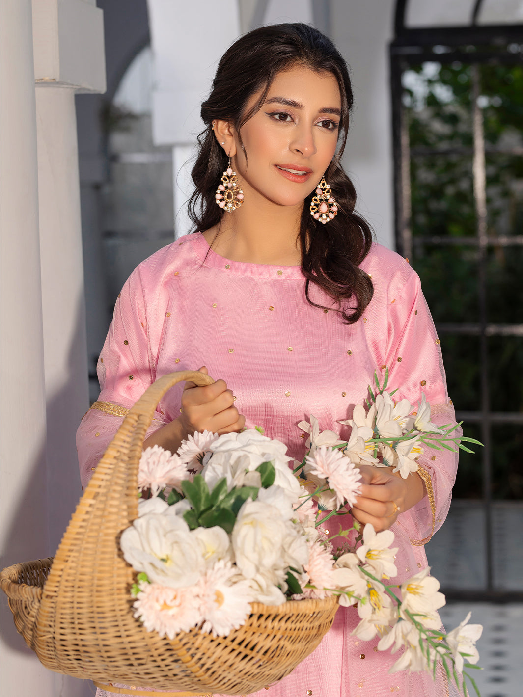 3 Piece Baby Pink Semi Formal Suit