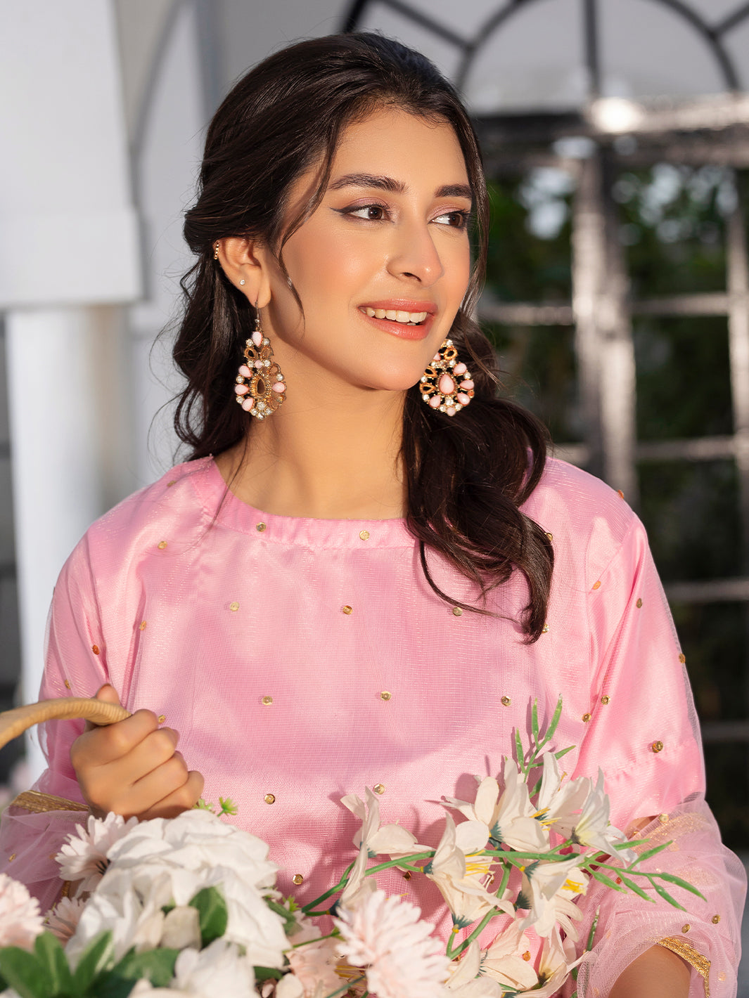 3 Piece Baby Pink Semi Formal Suit