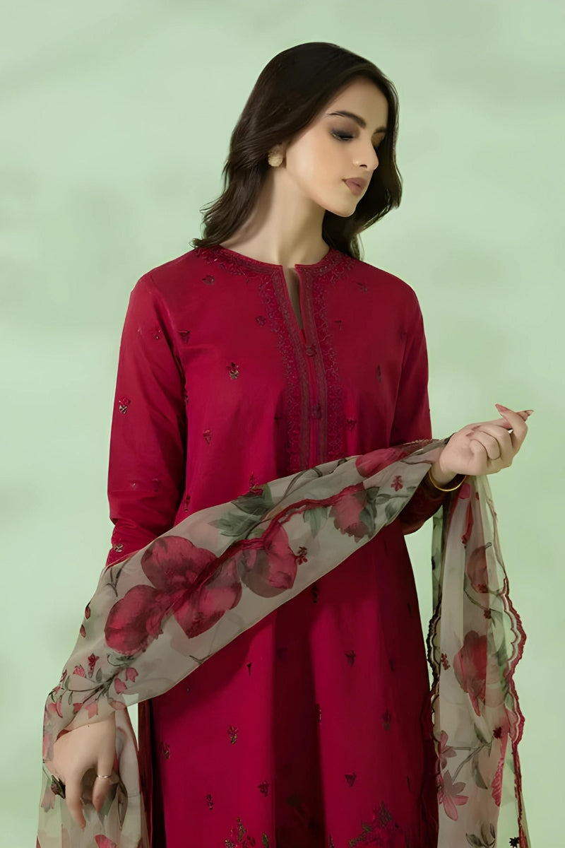 SAPPHIRE - 3PC DHANAK EMBROIDERED JA-50
