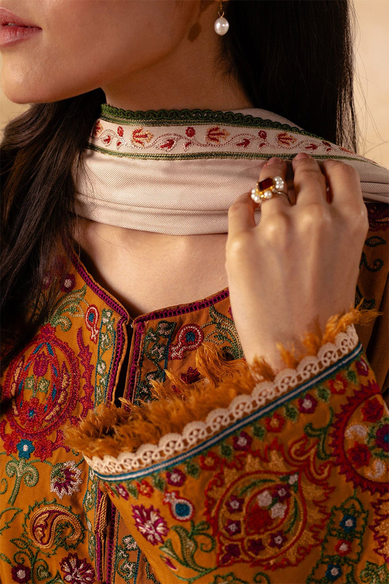 ZARA SHAHJAHAN - 3PC DHANAK EMBROIDERED JA-78M