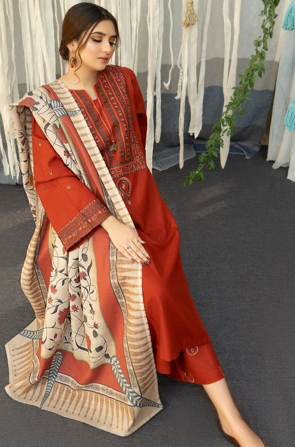 URGE - 3PC LAWN EMBROIDERED JA-22