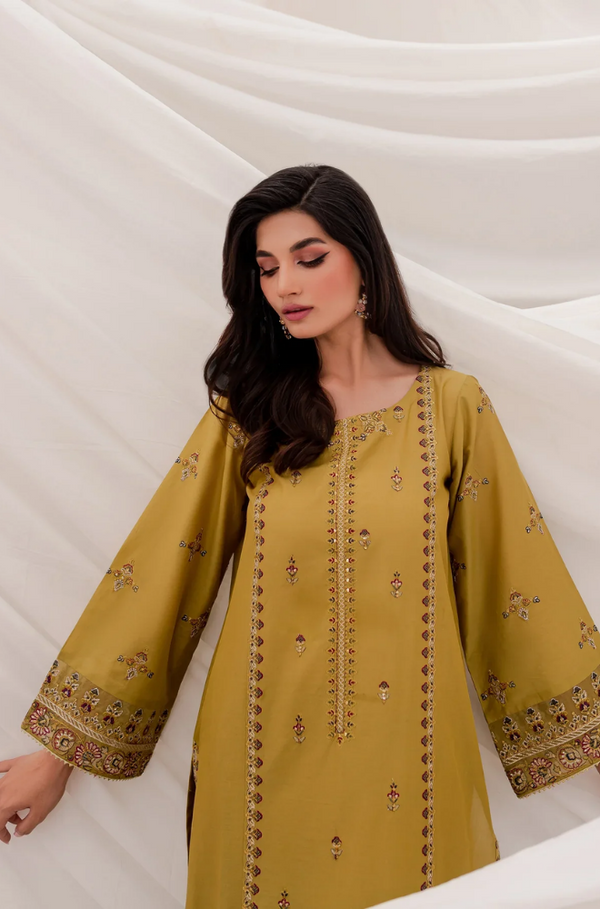 JAZMIN- 3PC Dhanak EMBROIDERED JA-48