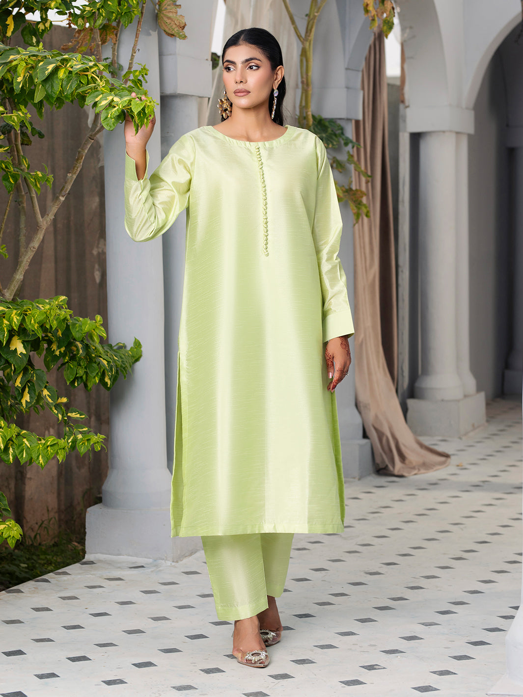 2 Piece Ready To Wear Indian Raw Silk Suit
