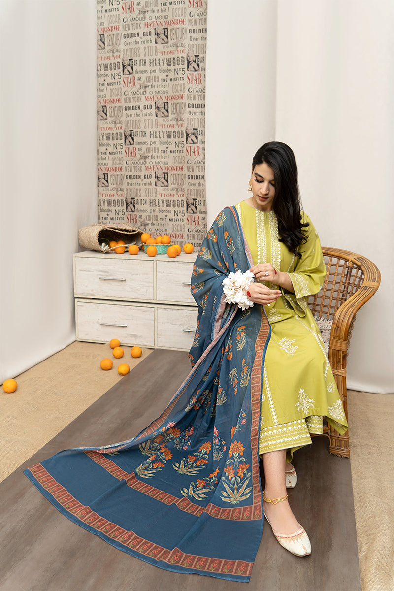URGE - 3PC DHANAK EMBROIDERED JA-110