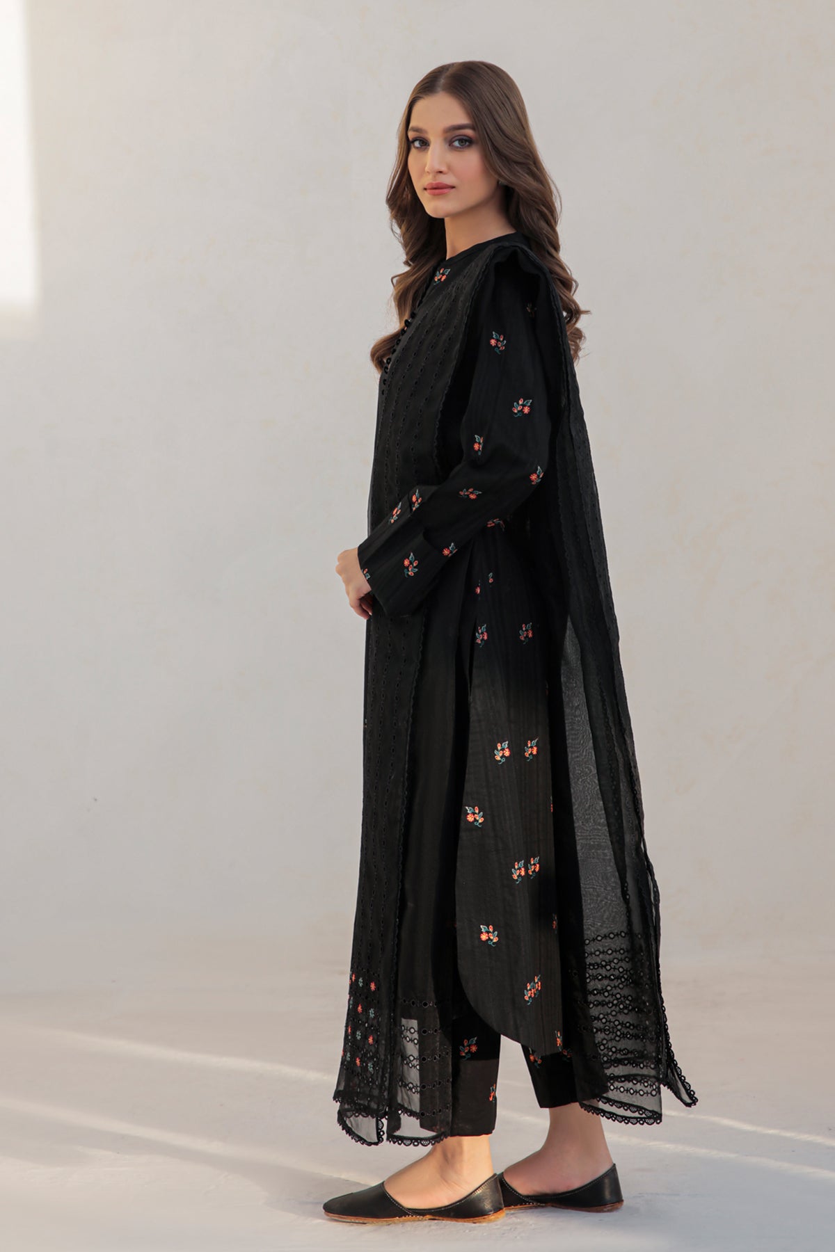 JAZMIN - 3PC CAMBRIC EMBROIDERED JA-08