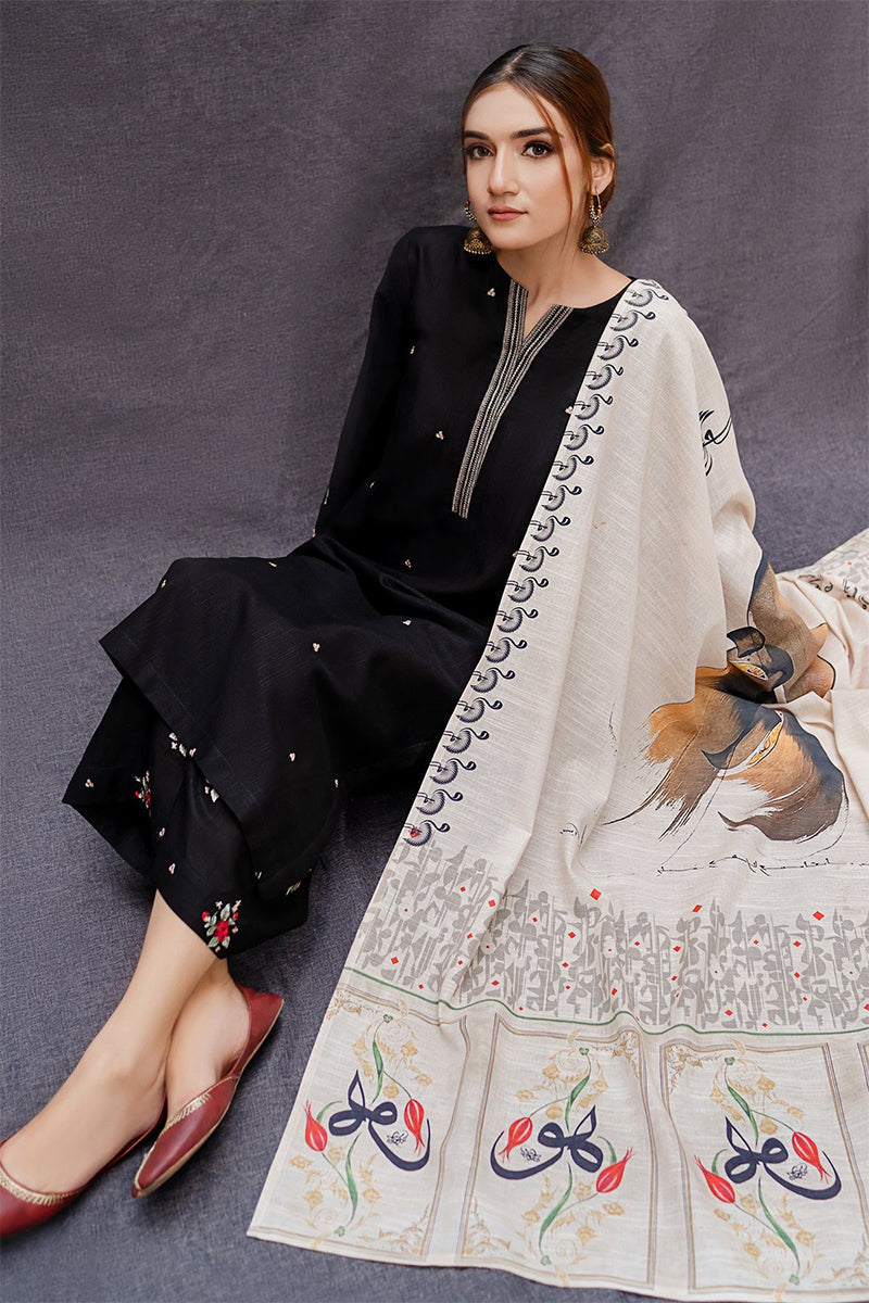 URGE - 3PC DHANAK EMBROIDERED JA-142