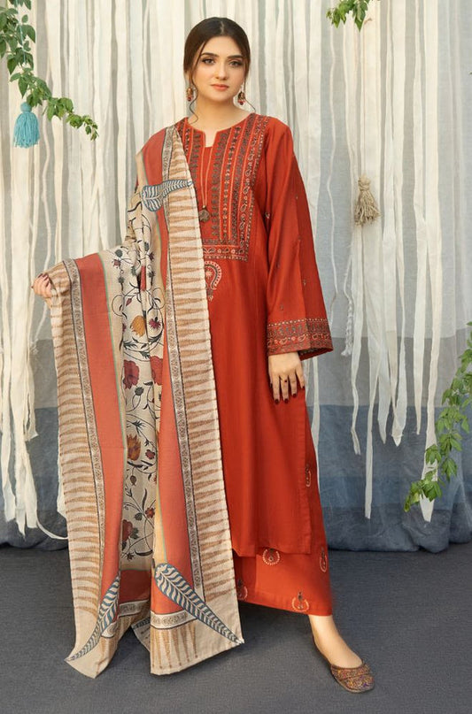URGE - 3PC LAWN EMBROIDERED JA-22