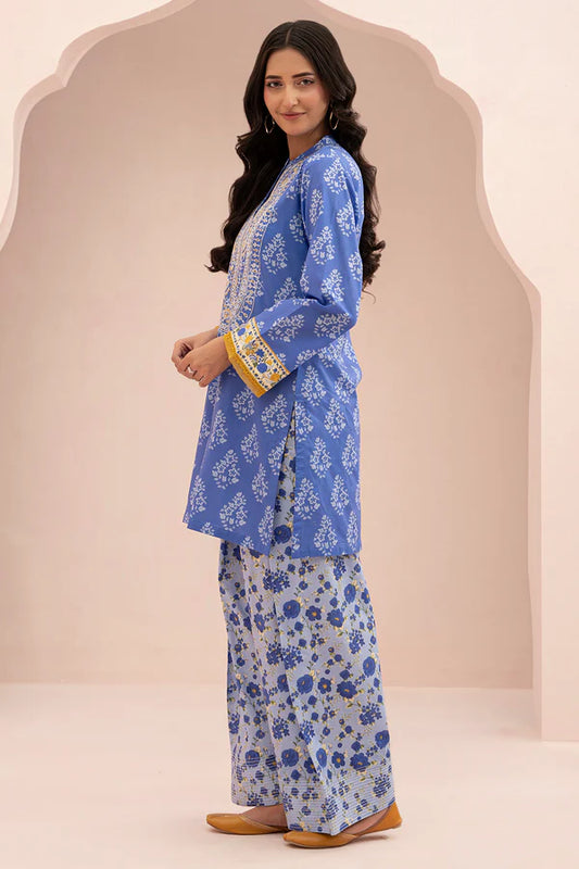 Embroidered Shirt Shalwar Blue - 0485 - Zellbury
