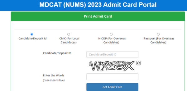  NUMS MDCAT Result 2023 Check by Name, Roll No