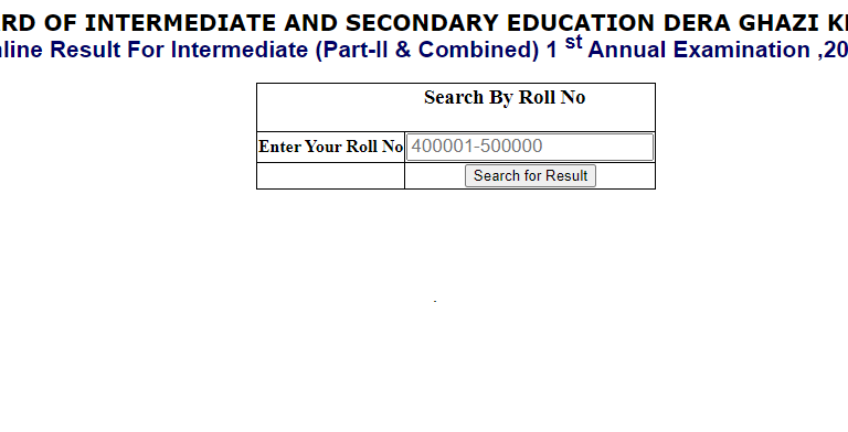 12th Class Result 2023 BISE DG Khan Board